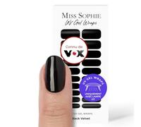 Original Miss Sophie Gel UV Stickers pour ongles I Black Velvet I 20 bandes de vernis à ongles en gel UV unicolore I Pour les ongles des mains et des pieds
