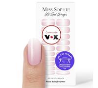 Miss Sophie - Lot de 20 films à ongles en gel UV - Rose Babyboomer - Avec dégradé de couleur - Pour ongles des doigts et des pieds