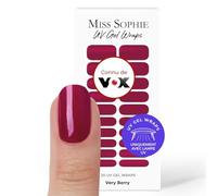 Original Miss Sophie Gel UV Stickers pour ongles I Very Berry I 20 bandes de vernis à ongles en gel UV unicolore I Pour les ongles des mains et des pieds
