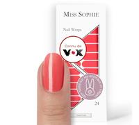 Original Miss Sophie Stickers pour ongles Coral Crush I 24 bandes ultra-fines monochromes I Pour les ongles des mains & pieds I Tiennent sur de l'acrylique, du gel et du vernis