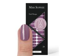 Original Miss Sophie Stickers pour ongles I Mauve On I 24 bandes ultra-fines de vernis I Pour les mains et pieds I Tiennent sur les ongles naturels, sur de l'acrylique et du gel