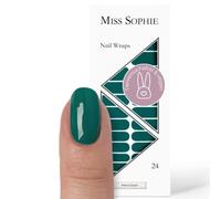 Original Miss Sophie Stickers pour ongles Petrol Green I 24 bandes ultra-fines vert unicolore I Pour les ongles des mains & pieds I Tiennent sur de l'acrylique, du gel et du vernis