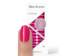 Original Miss Sophie Stickers pour ongles Pink Perfection I 24 bandes ultra-fines rose unicolore I Pour les ongles des mains & pieds I Tiennent sur de l'acrylique, du gel et du vernis