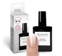 Miss Sophie Top Coat Glossy Vernis à ongles pour films à ongles et vernis à ongles I Couche de finition brillante à séchage rapide I Film d'étanchéité I Vernis à ongles transparent I Tenue jusqu'à 14