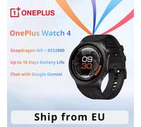 Original OnePlus Watch 4 Smartwatch Version Mondiale 1.5'' Écran OLED Snapdragon W5 Jusqu'à 16 Jours NFC IP69 Assistant Google GPS vert