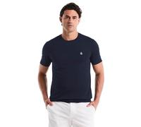 Original Penguin Cont Pin Point SML S T-Shirt, Saphir foncé, S Homme