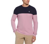 Original Penguin Golf Black Crew Neck Jumper Gelato Rose Petit Male