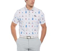Original Penguin Golf Pg Pete Flash Short-Sleeve Performance Polo Shirt Blanc éclatant Petit Male