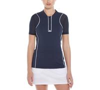 Original Penguin Golf Pg Zipped Front Short-Sleeve Performance Polo Shirt Iris noir 10 (S) Female