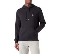 Original Penguin L/S Sticker Pete Pull à Capuche en Polaire Sweatshirt, Noir véritable, M Homme