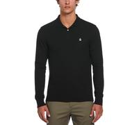 Original Penguin Long-Sleeve Pique Polo Shirt Vrai Noir Petit Male