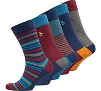 Original Penguin Lot de 5 paires de chaussettes pour homme, bleu, taille unique