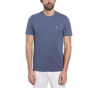 Original Penguin Pin Point Embroidered T-Shirt Bleu Indigo 970 Petit Male