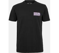 Original Penguin Reverse Graphic Regular Fit T-Shirt Vrai Noir Petit Male