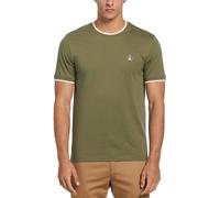 Original Penguin Short Sleeve Tipped T-Shirt Mens Olive Poussiéreux Moyen Male