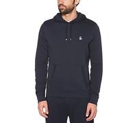 Original Penguin Sweat à Capuche en Polaire pour Homme L/S Sticker Pete, Saphir foncé, M