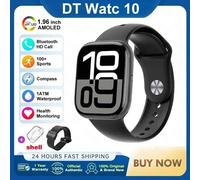 Original Pour Apple Dt Montre 10 Montre Intelligente Hommes Amoled 32Gb Mémoire Musique 3D Surround Bt Appel Étanche Smartwatch Femme 2025 Nouveau.Black Mesh Belt.16Gb Dt Series 10