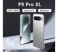 Original pour P9 Pro XL Smartphone 7.3HD écran 22G + 2T Android15 10core 8800Mah visage débloqué coque de téléphone 5G étui de téléphone portableNFC gris