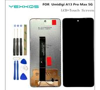 Original pour UMIDIGI A13 Pro Max 5G LCD écran tactile avant panneau de remplacement pour UMIDIGI A13Pro Max 5G + colle Black A13 Pro Max 5G