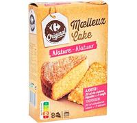 ORIGINAL - Préparation Gâteau Moelleux Nature CARREFOUR | Savoureux et onctueux | Idéal pour des moments gourmands | la boite de 415g | LOT DE 4