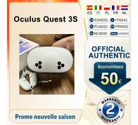 Original Quest 3S 8 Go de RAM + 128 Go de stockage, écran haute fidélité couleur 773 PPI, affichage 120 Hz, batterie 4324 mAh 2,5 H Oculus Quest 3S 256GB