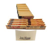 Original Raw Lot de 10 paquets de feuilles de papier King Size avec 10 carnets de pointes à rouler Raw Classic
