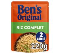 ORIGINAL - Riz Complet Micro Ondable 2 min BEN'S | Savoureux et onctueux | Idéal pour vos repas rapides | la boîte de 220g | LOT DE 4