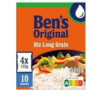ORIGINAL - Riz Long BEN'S | Savoureux et onctueux | Idéal pour vos plats gourmands | la boite de 4 sachets de 125g | LOT DE 4