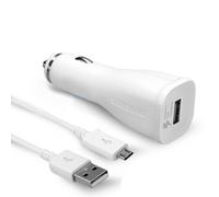 Original Samsung 2A Chargeur Voiture Rapide Prise Auto Allume Cigare Usb Blanc