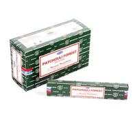 Original Satya Sai Nag Champa Patchouli Forest Insence Sticks 15g Box of 12 Packs Agarbatti by Nag Champa