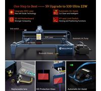 Original sculpfun 22W Laser Module Kit with 32-bit motorboard high speed air assist pump and XY Limit Switch Direct use for S9