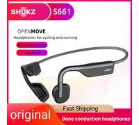 Original SHOKZ OpenMove S661 Conduction osseuse écouteur IP55 résistant à l'eau sans fil casque Bluetooth 5.1 Sport écouteurs oreille ouverte Grey