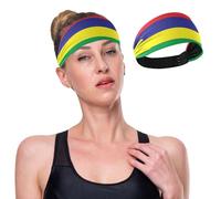 Original Simple Drapeau de l'Ile Maurice Isolé Antidérapant Large Bandeaux pour Femmes Élastique Tête pour Femme pour Randonnée Gym Usage quotidien Gym