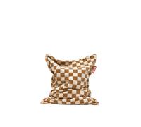 Original Slim Teddy Pouf Échecs Crème Amande
