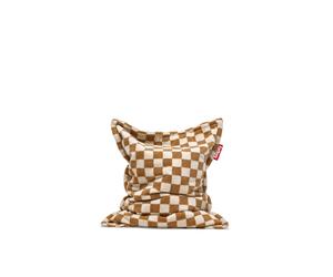 Original Slim Teddy Pouf Échecs Crème Amande
