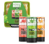 Original Source Morning Boost Coffret cadeau avec gels douche dans les variantes parfumées Guarana, pamplemousse, matcha et citronnelle ainsi que gingembre et yuzu, parfum 100% naturel