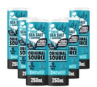 Original Source Sea Salt and Samphire Lot de 6 gels douche végétaliens 100 % naturel - Végétalien, sans cruauté envers les animaux, sans paraben, achat en vrac, lot de 6 x 250 ml