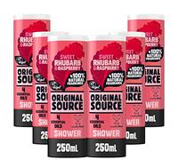 ORIGINAL SOURCE Source Gel Douche Rbarbare et Framboise, 250 ml, 6 pièces