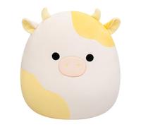 Original Squishmallows- Peluche de 40 cm- Bodie la Vache Jaune et Blanche