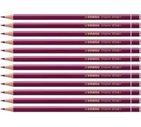 Original Stabilo Lot de 12 crayons de couleur rouge violet