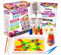 Original Stationery Kit de Marbrure Arc-en-ciel, Kit Complet Marbling Painting Kit pour Enfants - Set de Peinture Marbrure pour Enfants Loisir Créatif pour Filles Cadeaux