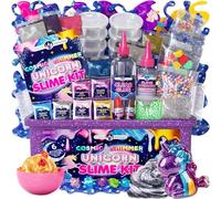 Original Stationery Kit de Slime Croquant Cosmique, Licorne et Crunchy pour Enfants Slime Complet Extraordinaire Phosphorescent Cadeaux d’Anniversaire Cosmic Shimmer Unicorn