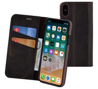 Original Suncase Étui En Cuir Véritable Style Livre Pour iPhone X