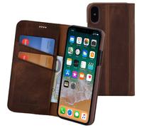 Original Suncase Étui En Cuir Véritable Style Livre Pour iPhone X