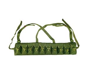Original Surplus SKS Chest Rig 10 cellules 7,62 mm Type 56 Semi Chest Rig pour cartouche de bandolier Vert