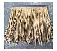 Original Thatch Tile Fake Thatch PE Plastic Resin Artificial Simulation Thatch Tile Flame Retardant Fake Fur Straw Roof Pavillon Furry Roof Decoration Man-made Fur Grass Roof(Yellow b,15pcs)