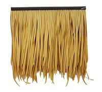 Original Thatch Tile Fake Thatch PE Plastic Resin Artificial Simulation Thatch Tile Flame Retardant Fake Fur Straw Roof Pavillon Furry Roof Decoration Man-made Fur Grass Roof(Yellow c,8pcs)