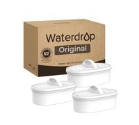 [Original] Waterdrop PF-01A Filtre Eau pour Carafe Waterdrop, 3 Mois Chaque | Certifié NSF, Réduit Plomb, PFAS, PFOA/PFOS, Chlore, Chaque Filtre Dure Jusqu’à 3 Mois ou 200 Gallons, Lot de 3