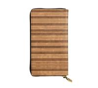 Original Wood Color Texture Pattern Pochette en cuir (7,5 x 4 pouces) - Porte-monnaie pour clés