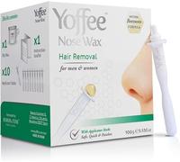 Original Yoffee Nose Wax Kit pour homme et femme - Cire dépilatoire pour le nez - La Cire d'abeille bio avec 10 applicateurs recyclables - Sans paraben - 100 g - Made in Spain